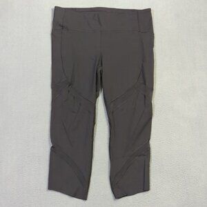 Lululemon Pants Women's 12 Black On Pace Crop 21" Athleisure Activewear Gym Run